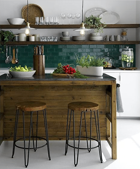 Reclaimed Wood Kitchen Island