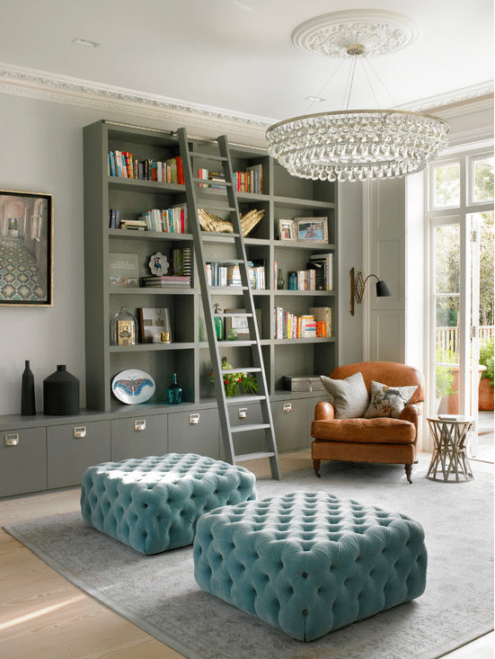 Tufted Ottomans in Pair