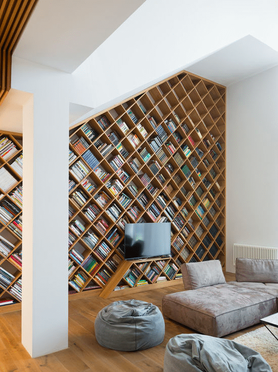 Floor-To-Ceiling Bookshelf