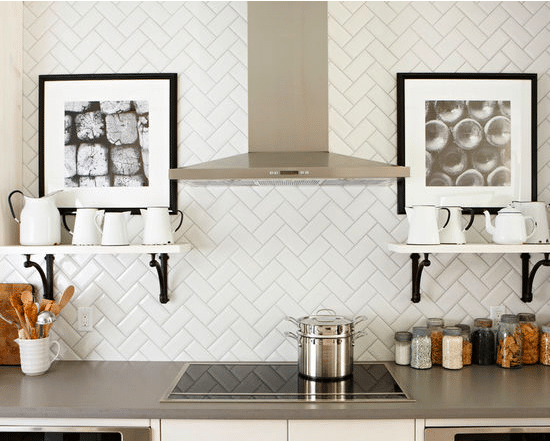 Herringbone Subway Tile Backsplash