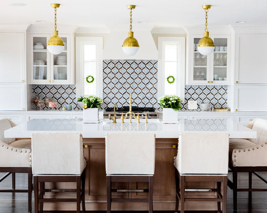 Graphic Tile Backsplash