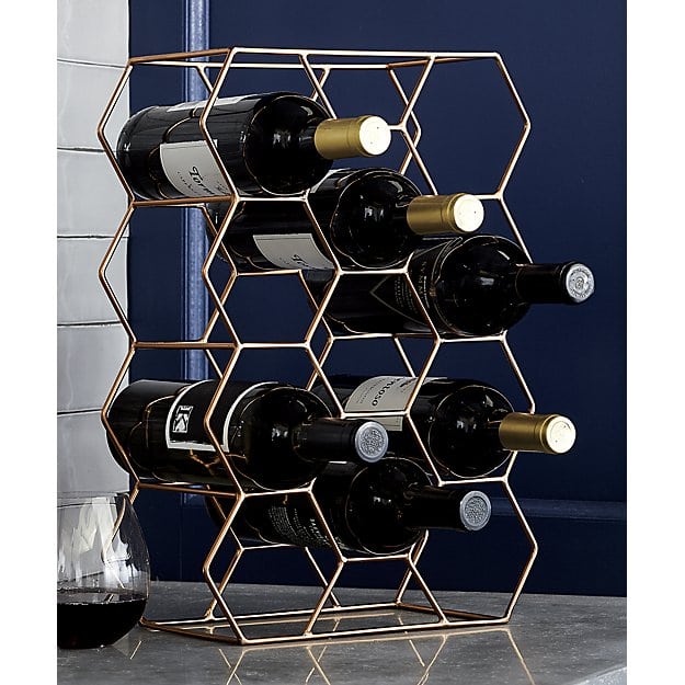 11-Bottle Wine Rack Copper