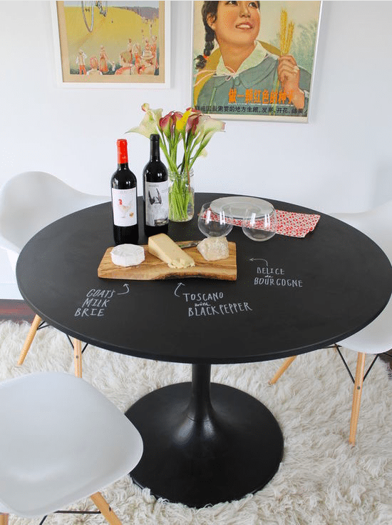 Chalkboard-Painted Dining Table