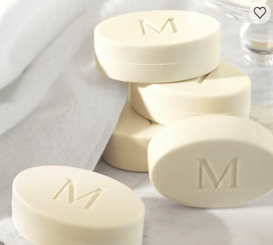 Monogrammed Oval Paperwhite Soap Set