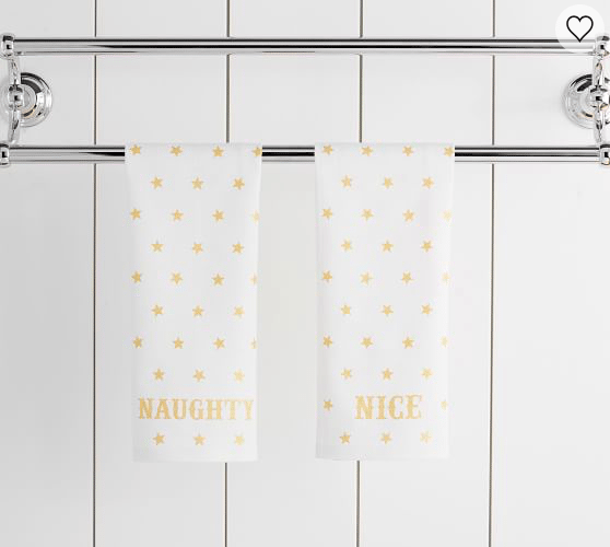 Naughty Or Nice Guest Hand Towels