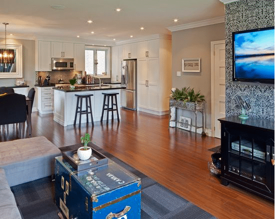 open-concept kitchen