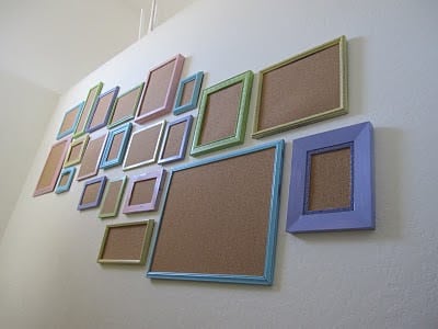 Framed Cork Board Gallery Wall