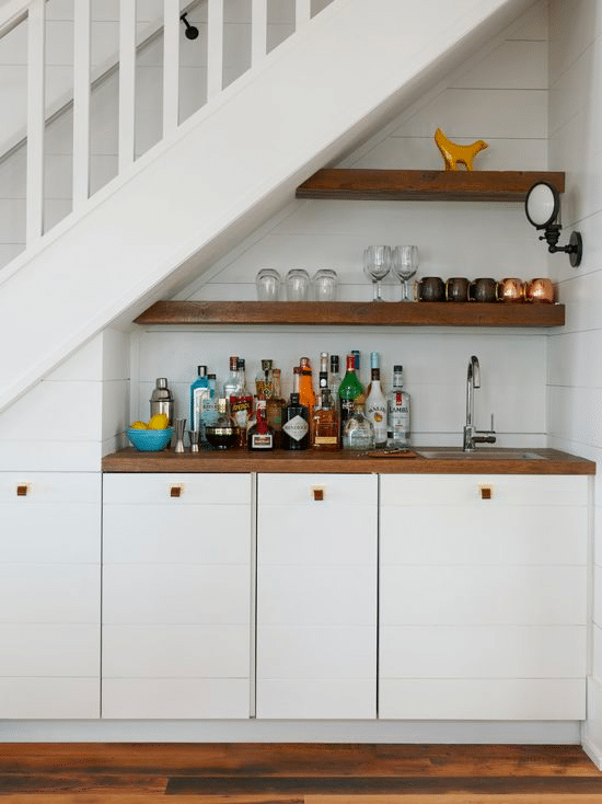 Wet Bar under the Stairs