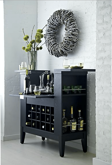 Ebony-Finished Entertainment Bar