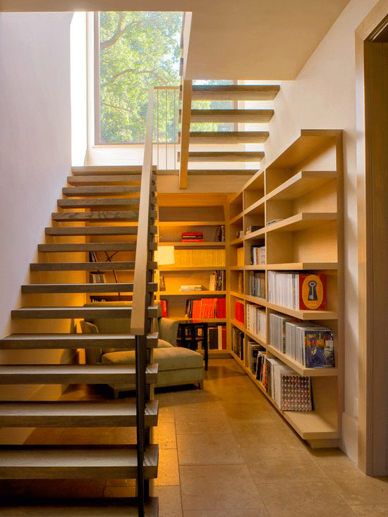 Home Library Under the Stairs