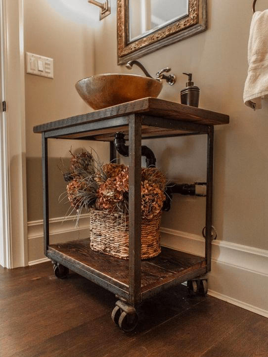 Bathroom Vanity in a Cart