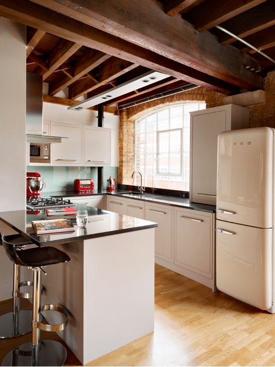 Partition Wall in a Kitchen