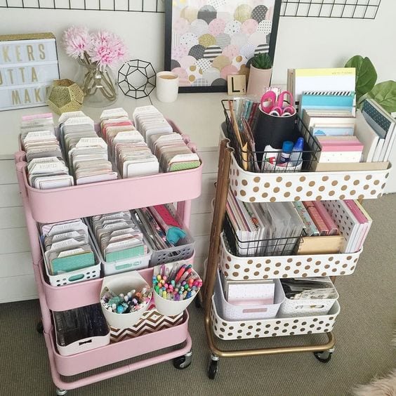 Craft Supplies Cart