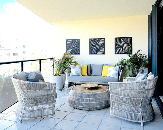 balcony design idea - Evening Entertaining Space