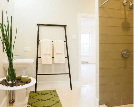 Towel Ladder in Bathroom