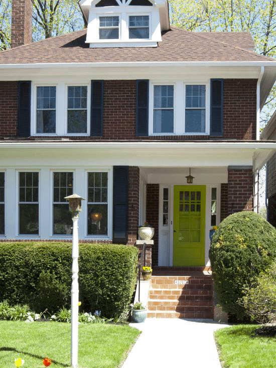 Lime Green Front Door