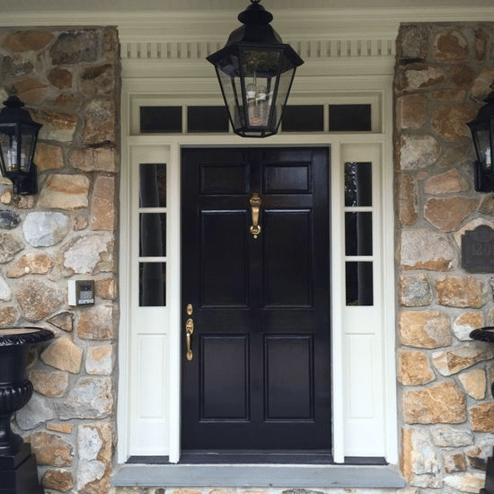 Mysterious Black Front Door