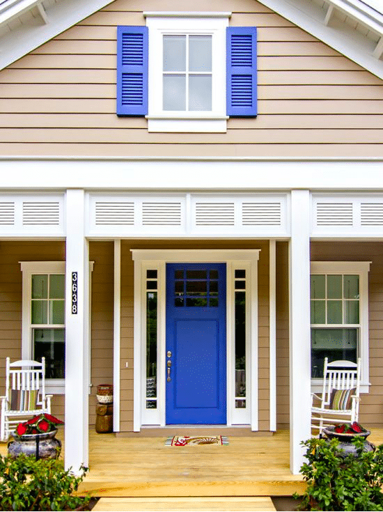 Sky Blue Front Door