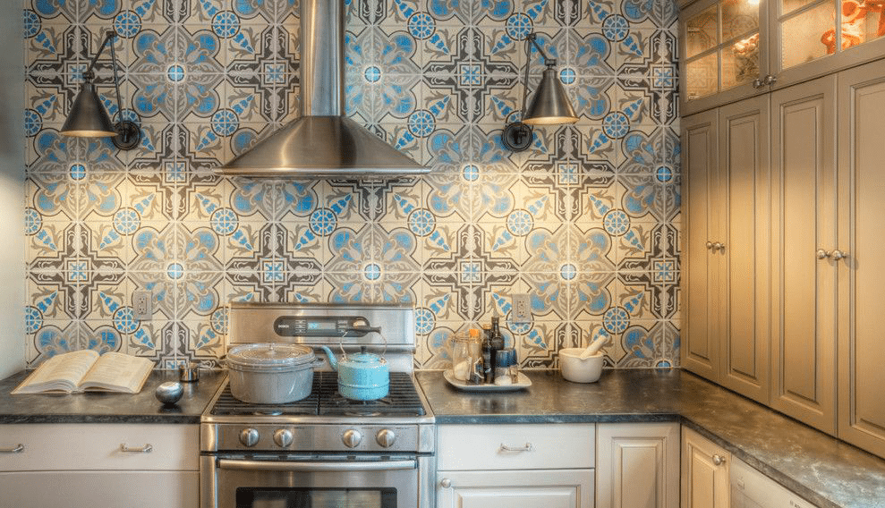 Kitchen Backsplash Cement Tile